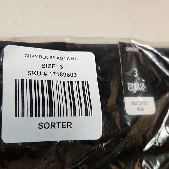 ❤️NWT VINTAGE TORRID SUPER SOFT BLACK LACE - MID-RISE CHEEKY PANTY PLUS SIZE - Picture 7 of 9